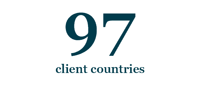97 client countries